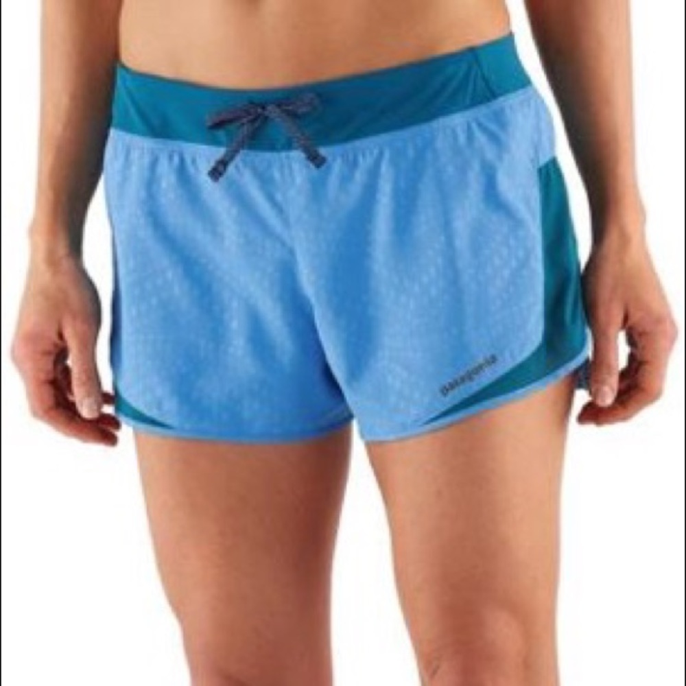 Patagonia Blue Strider Shorts with Liner